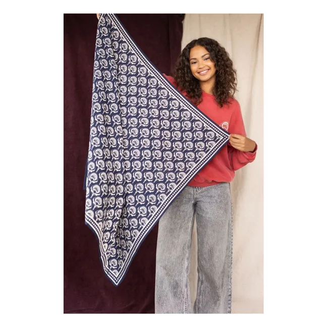 Grand Foulard Latika | Bleu marine