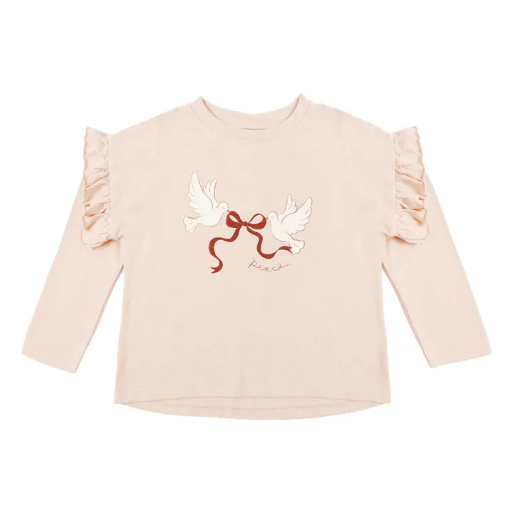T-shirt Peace | Rose poudré- Image produit n°0