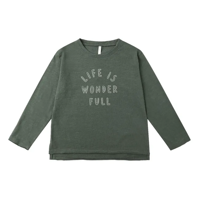 Camiseta Raw Edge | Verde Gris
