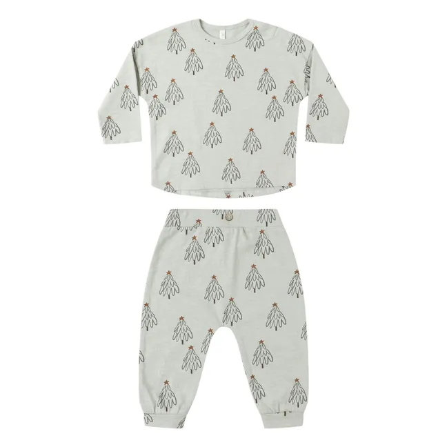 Set aus T-Shirt und Hose Bäume | Pistaziengrün