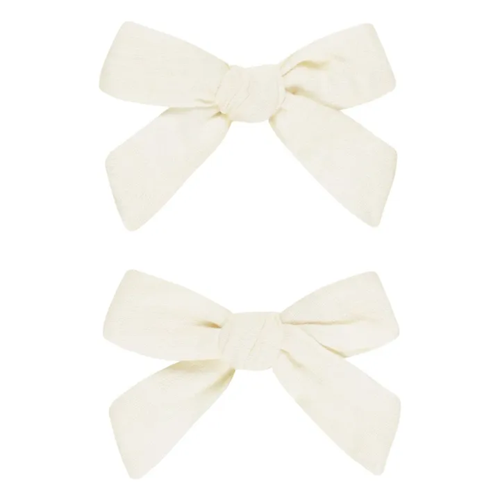 Lot de 2 Barrettes Nœud | Ivoire- Image produit n°0