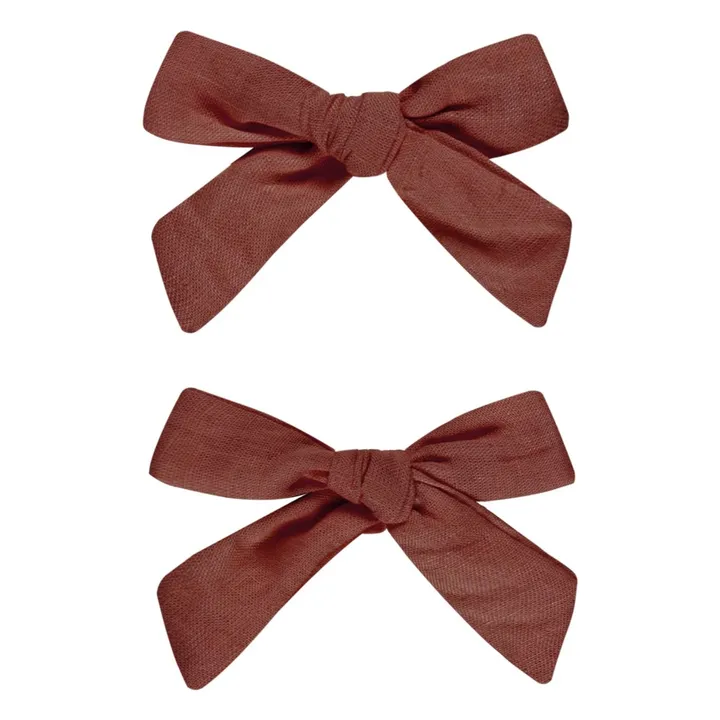Lot de 2 Barrettes Nœud | Rouge- Image produit n°0