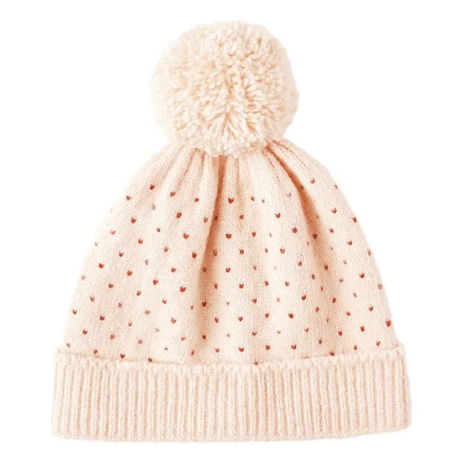 Bonnet Maille Chiné | Rose poudré