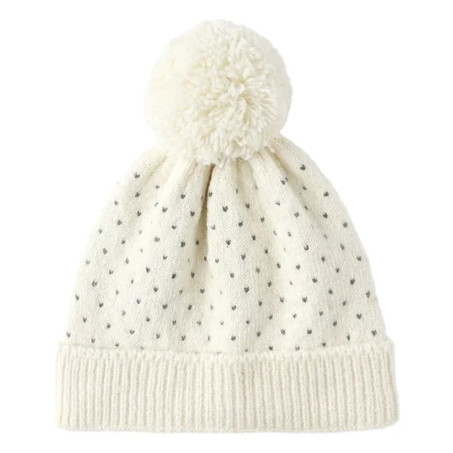 Cappello in maglia screziata | Ecru