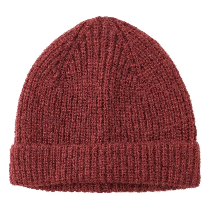 Bonnet Maille Côtelé | Rouge- Image produit n°0