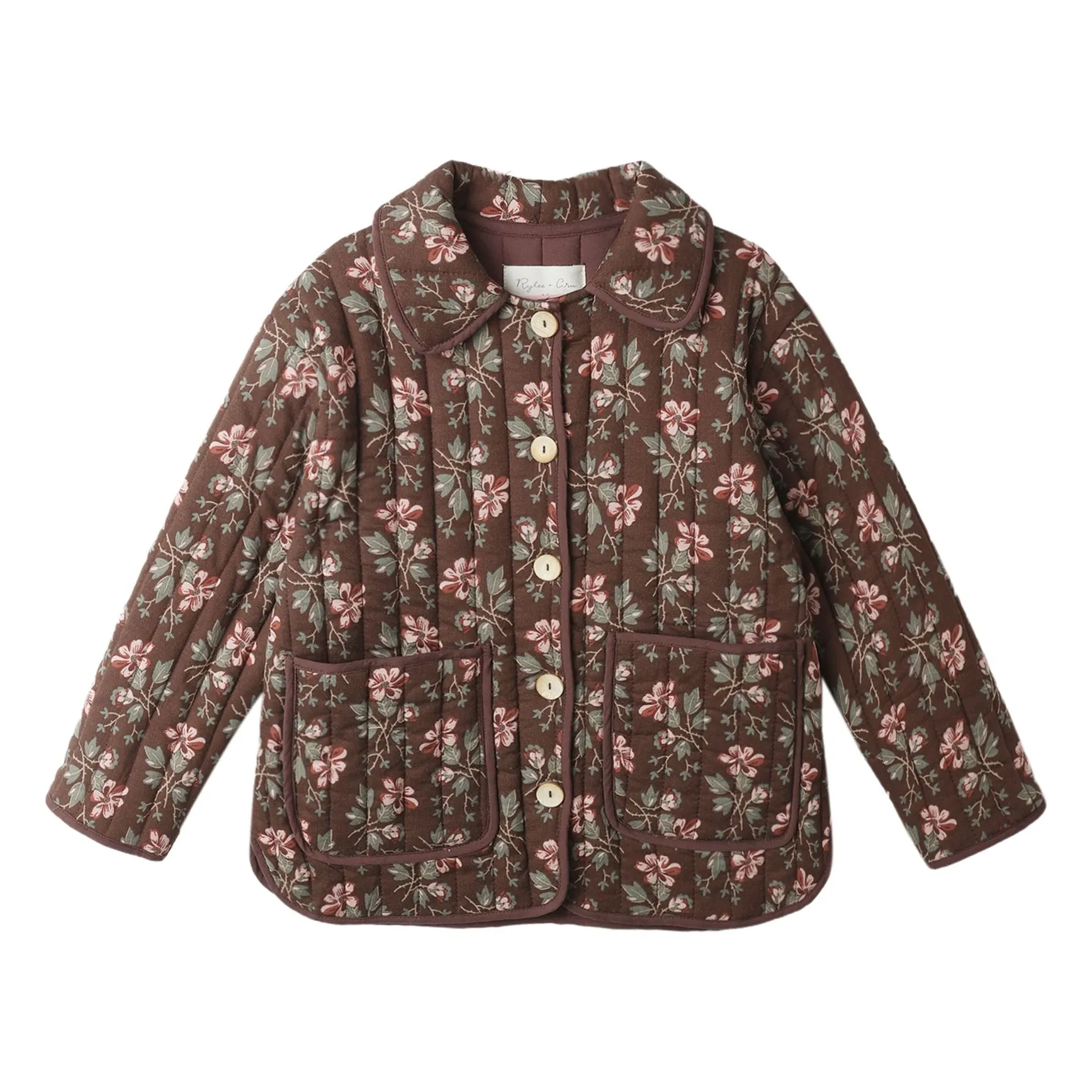Rylee + Cru Brown Clara Quilted Jacket