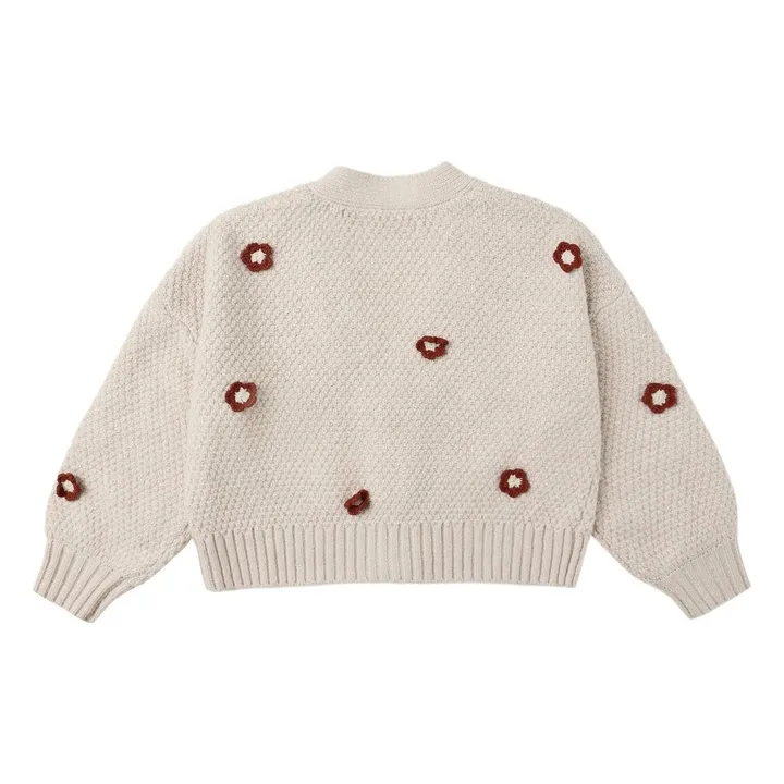 Cardigan Crop Ruby Daisy | Rose poudré- Image produit n°1