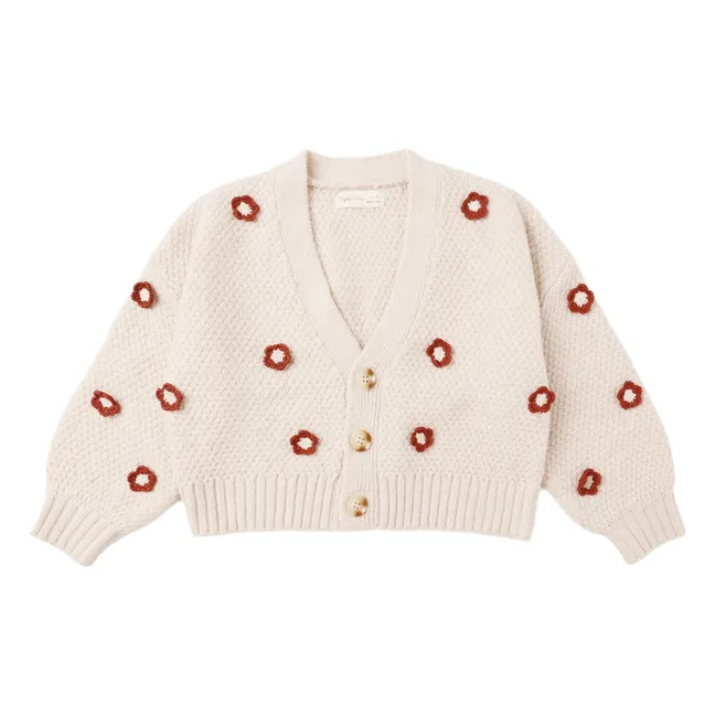 Cardigan Crop Ruby Daisy | Rose poudré
