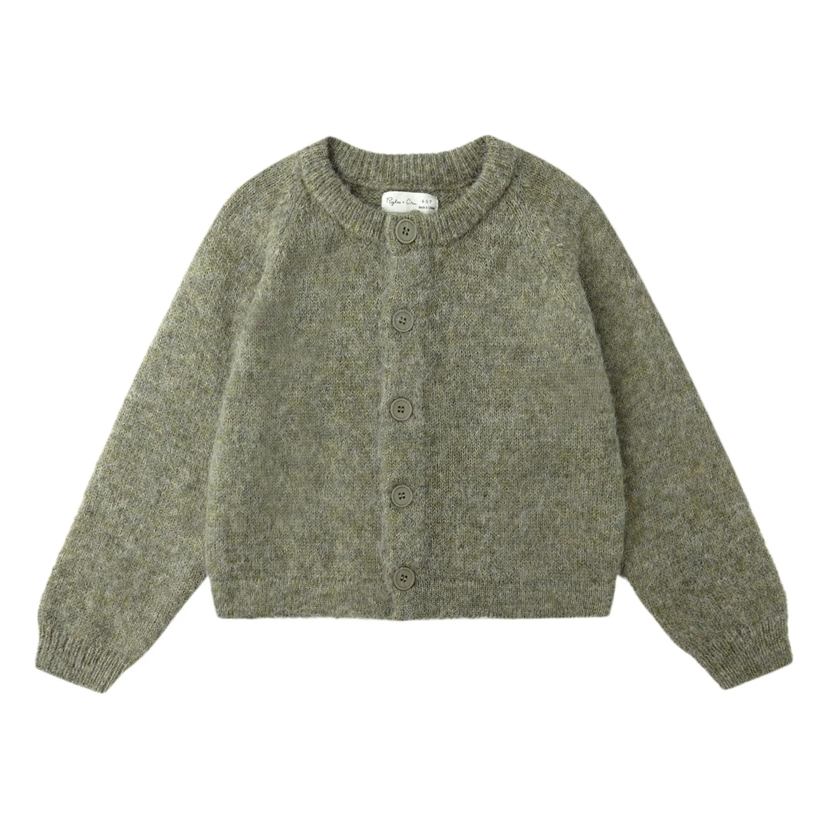 Rylee + Cru Verdigris Fuzzy Cardigan