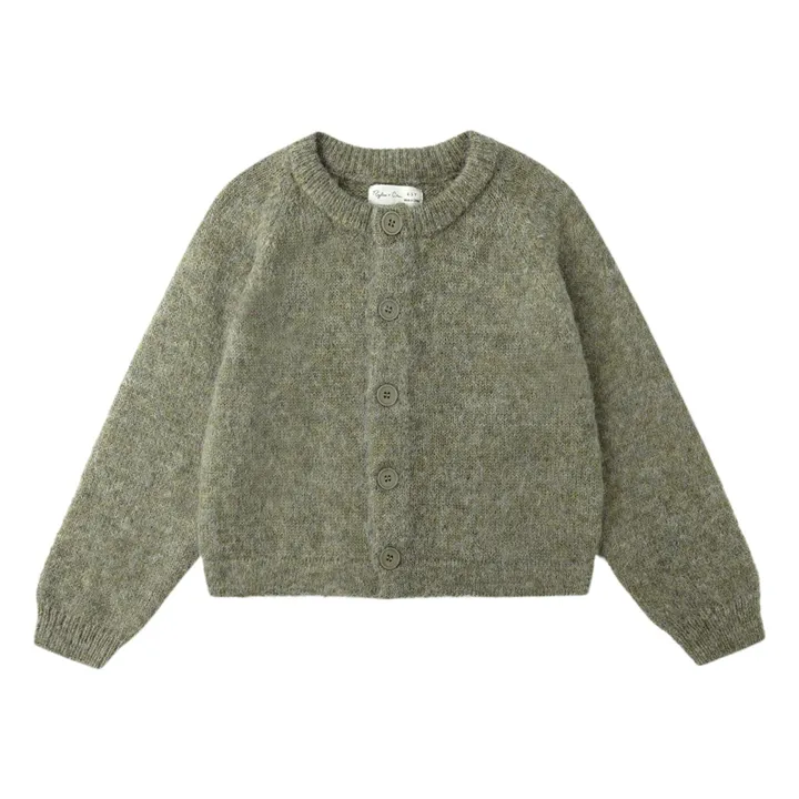 Cardigan Fuzzy | Vert de gris- Image produit n°0