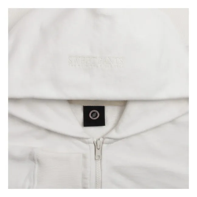 Iconic Hooded Zipper Sweatshirt | Grauweiß