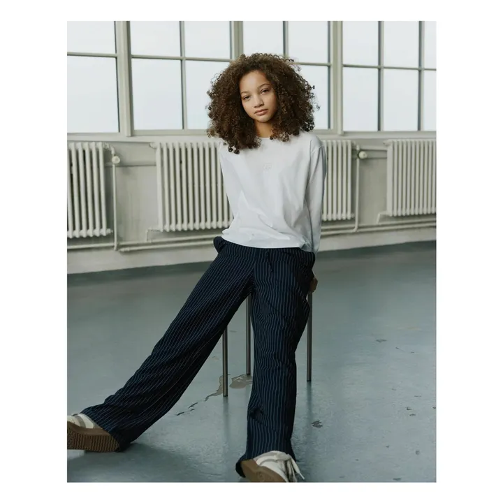 Pantalon Nolasy Rayé | Bleu marine- Image produit n°2