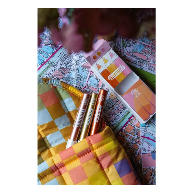 Crayons pailletées Jour - Set de 3 | Doré