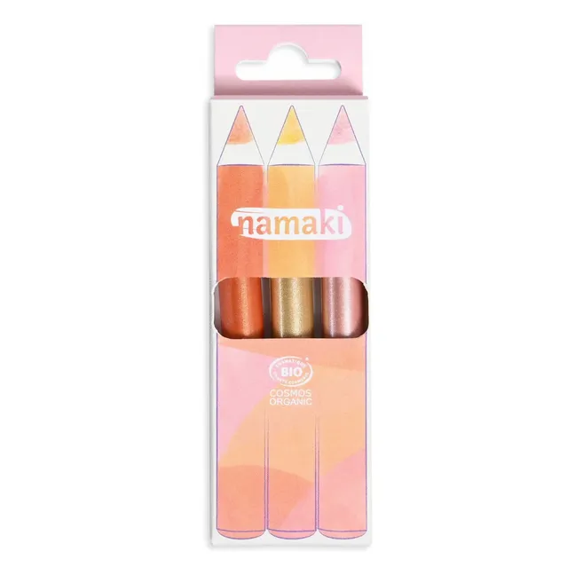 Crayons pailletés Jour - Set de 3 | Doré