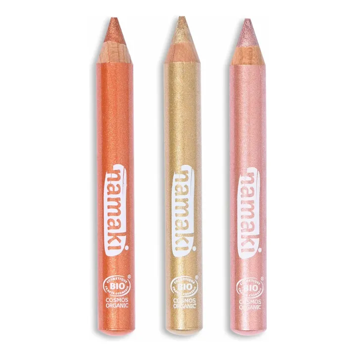 Lápices con purpurina Day - Lote de 3 | Dorado- Imagen del producto n°2