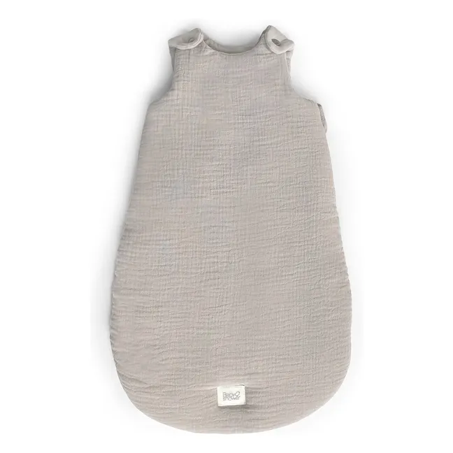 Baby sleeping bag in cotton gauze | Latte