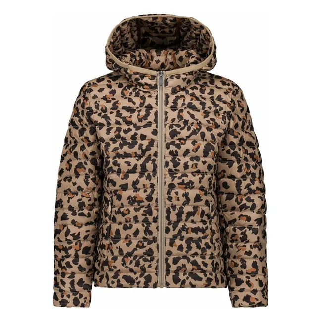 Chaqueta de plumón Carla Leopard | Beige