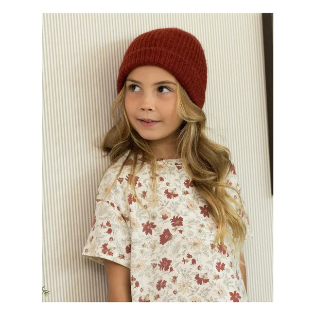 Bonnet Maille Côtelé | Rouge