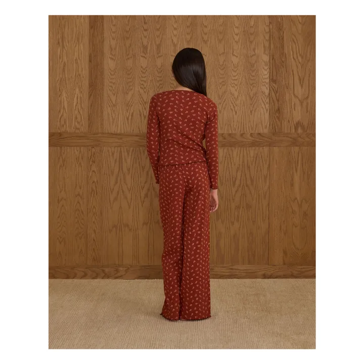Ensemble T-shirt et Pantalon Côtelé Ditsy | Rouille- Image produit n°6