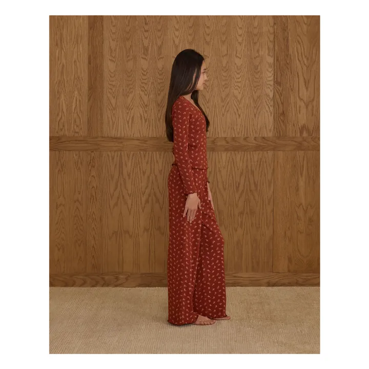 Ensemble T-shirt et Pantalon Côtelé Ditsy | Rouille- Image produit n°5