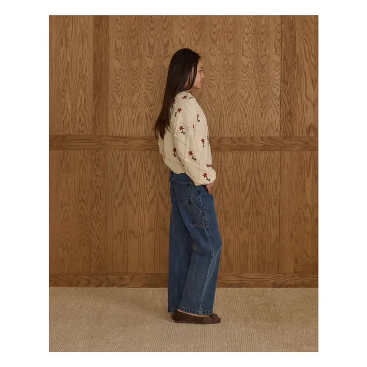 Cardigan Crop Winter Daisy | Ecru- Image produit n°4