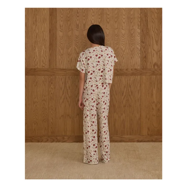 Ensemble T-shirt et Pantalon Ruthie Holiday Floral | Ivoire