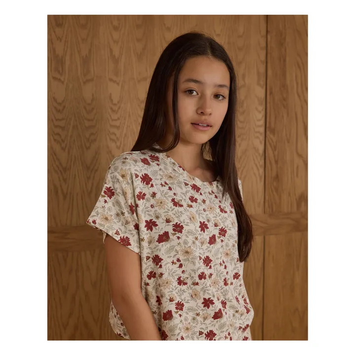 Ensemble T-shirt et Pantalon Ruthie Holiday Floral | Ivoire- Image produit n°2