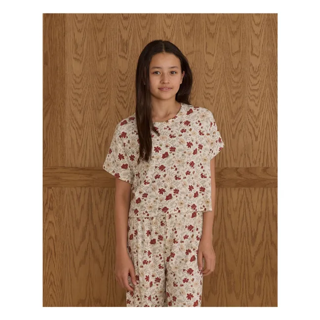 Ensemble T-shirt et Pantalon Ruthie Holiday Floral | Ivoire