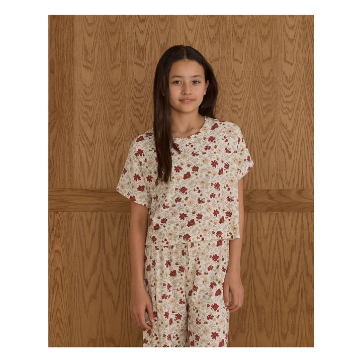 Ensemble T-shirt et Pantalon Ruthie Holiday Floral | Ivoire- Image produit n°1