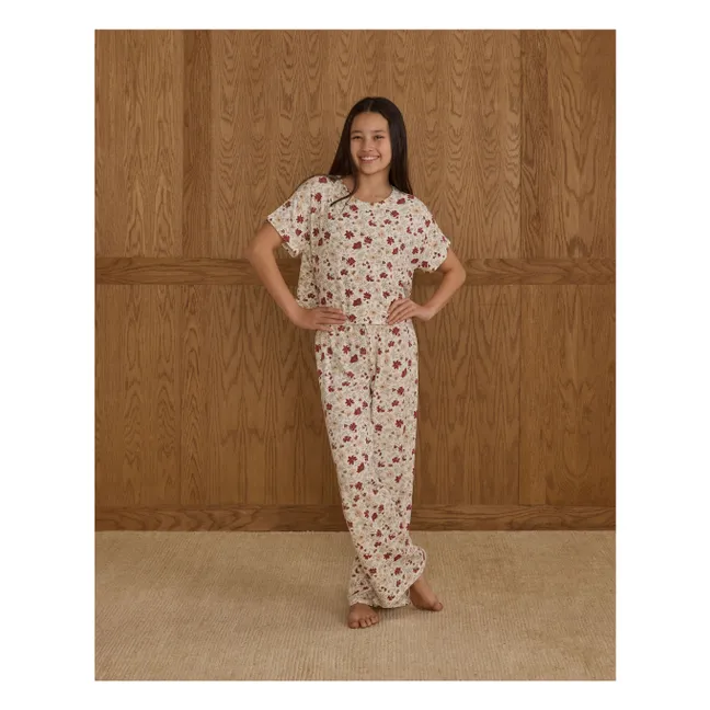 Ensemble T-shirt et Pantalon Ruthie Holiday Floral | Ivoire