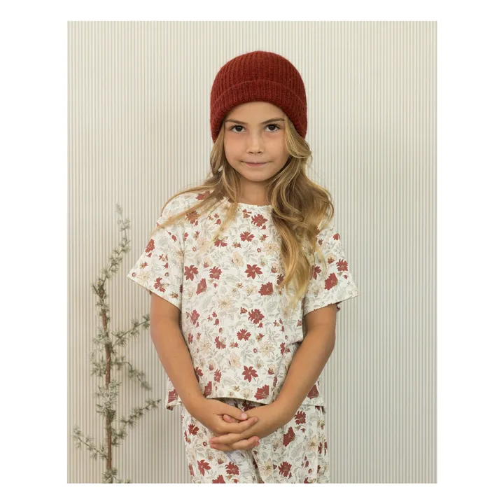 Bonnet Maille Côtelé | Rouge- Image produit n°2