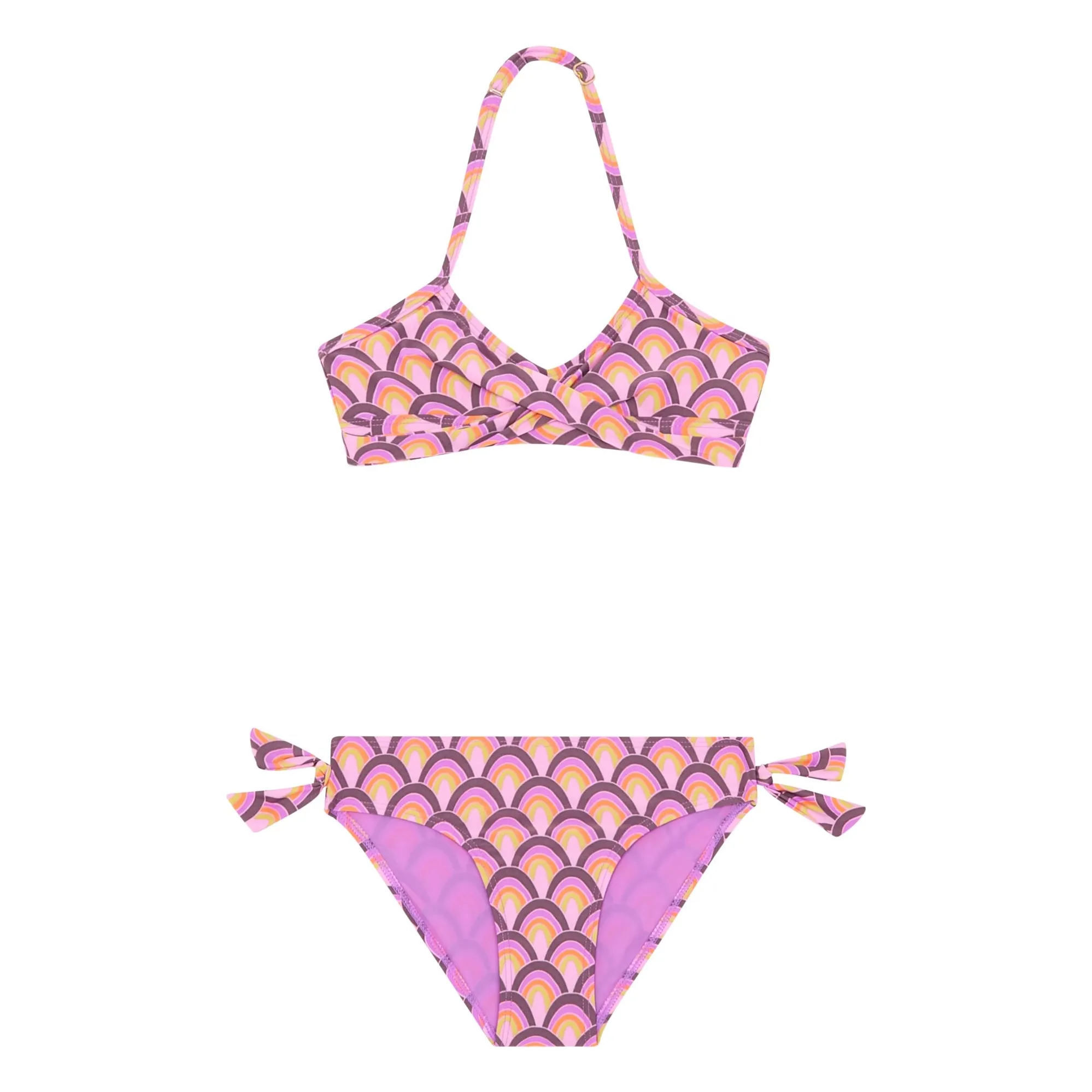 Beachlife Purple 2-Piece Rainbow Crisscross Jersey