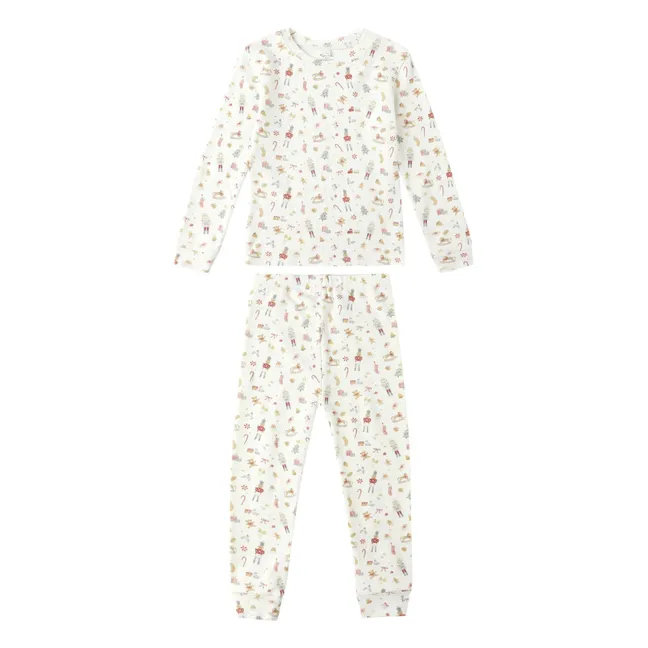 Pyjama Set Festive Bio-Baumwolle | Elfenbeinfarben