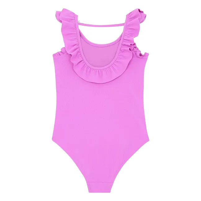 Textured Ruffle 1-Piece Swimsuit | Purple