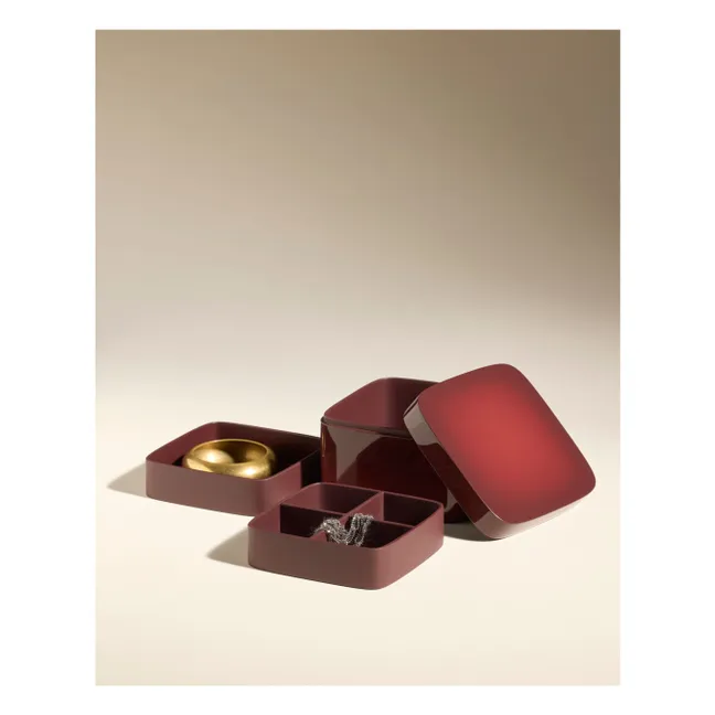 Scatola per gioielli laccata Oscar | Rosso carminio