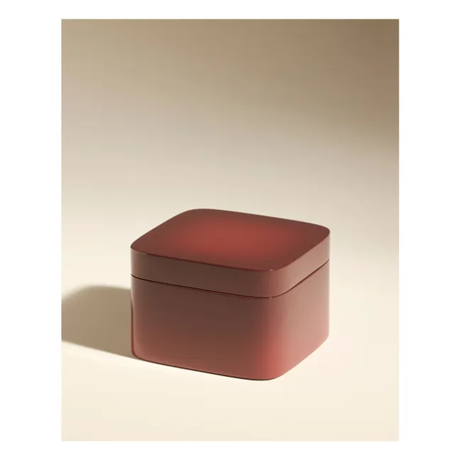 Oscar lacquered jewelry box | Carmine red