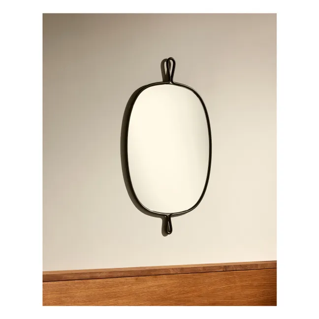 Miroir en inox brossé Arpège | Noir