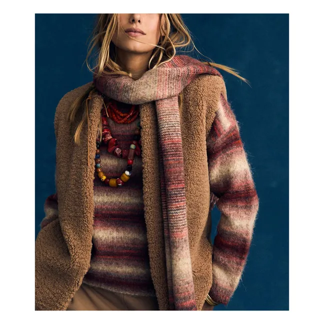 Jersey Anders de lana merina y alpaca | Terracotta