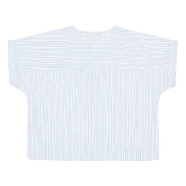 Striped Kurta Short Sleeve | Blue