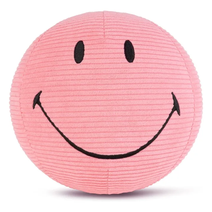 SMILEY - Peluche Smiley en velours côtélé | Vieux Rose- Image produit n°0