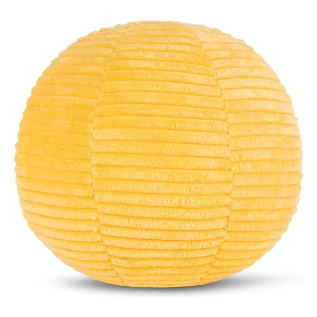 SMILEY - Smiley plush in velvety ribbed fabric | Yellow