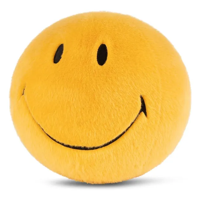 SMILEY - Fuzzy Smiley Plush | Yellow