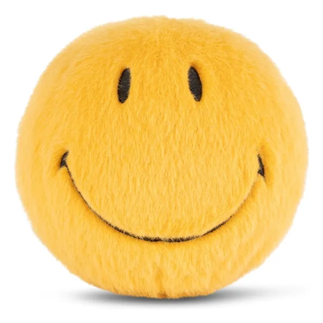 SMILEY - Fuzzy Smiley Plush | Yellow