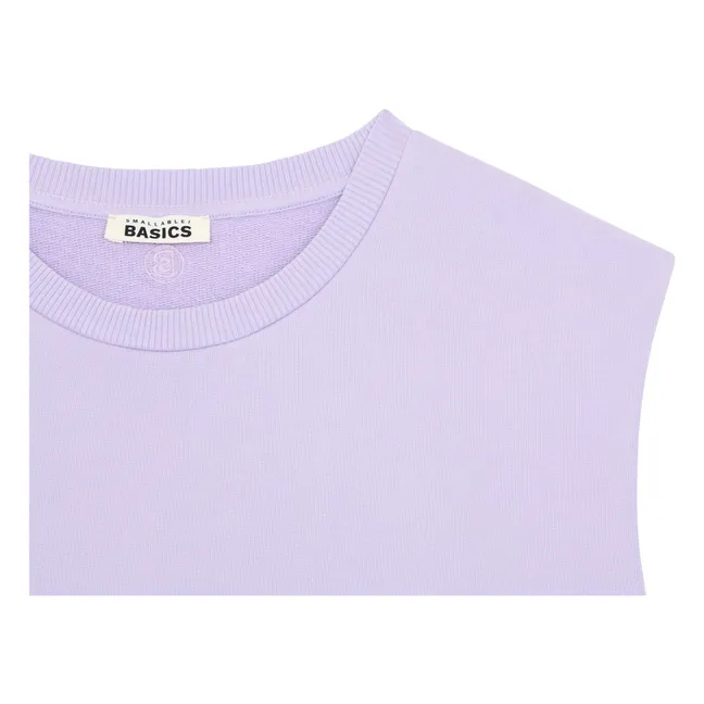 Damen Sweatshirts Ärmellos Molton Bio-Baumwolle | Flieder