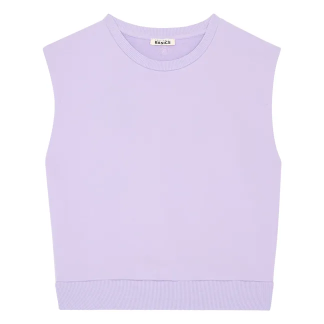 Sweat shirts Femme Sans manches Molleton Coton Bio | Lilas