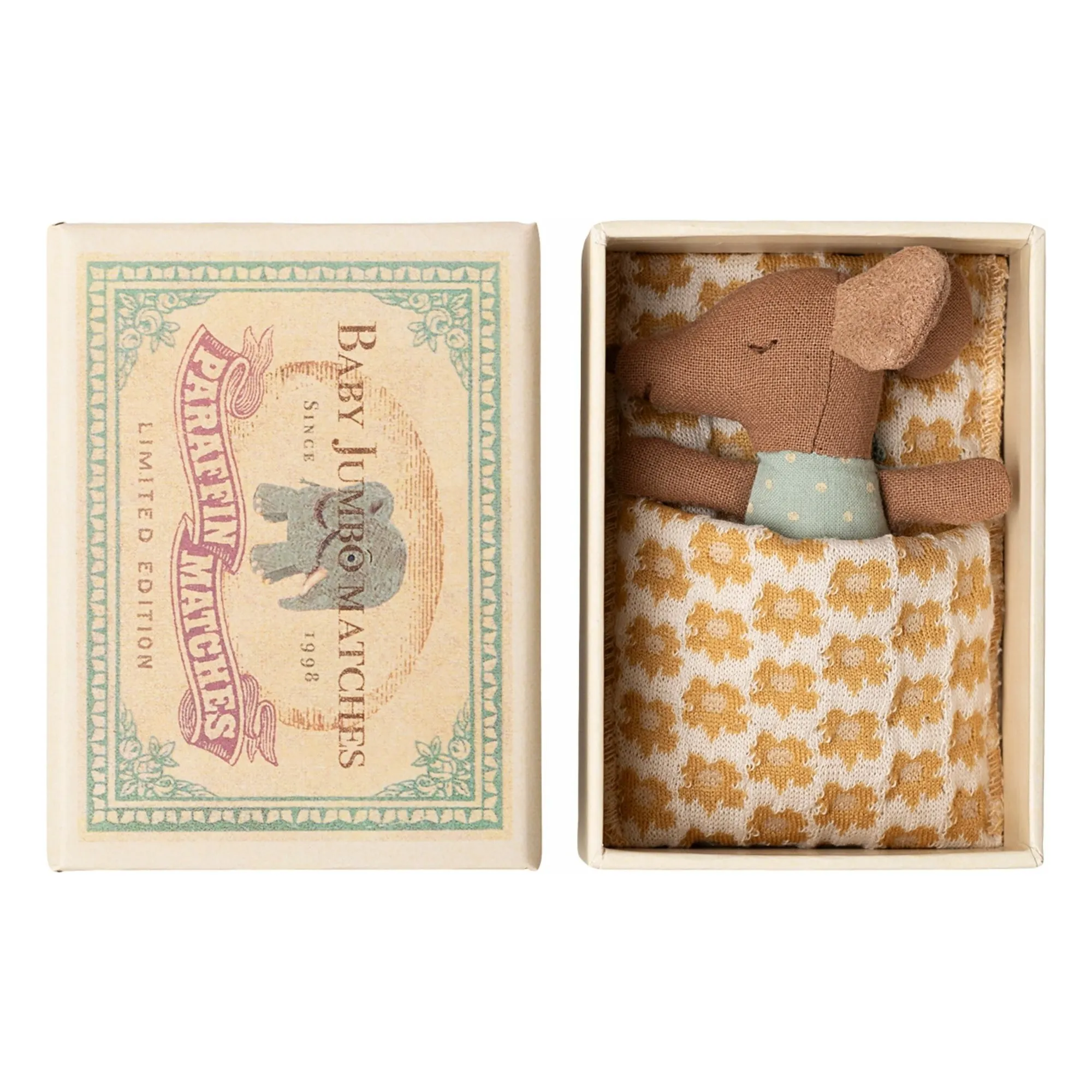 Maileg Blue Sleepy Wakey' Baby Mouse In Box