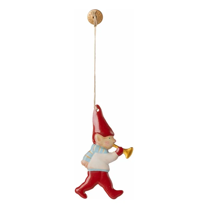 Décoration de Noël Lutin Pixy et sa trompette- Image produit n°0