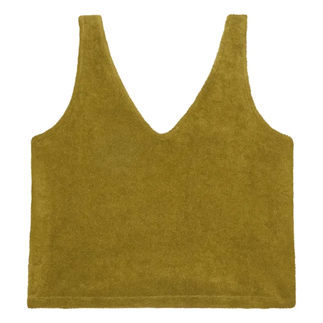 Women's terry cloth tank top | Olive green