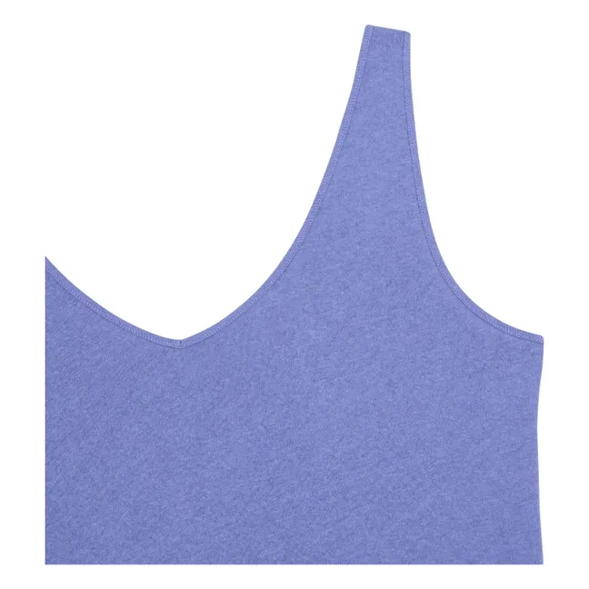 Women's cotton and linen tank top  | Vintage blue denim