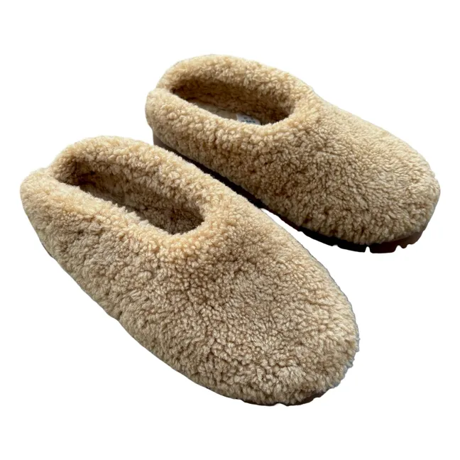 Zuecos de piel de oveja | Beige